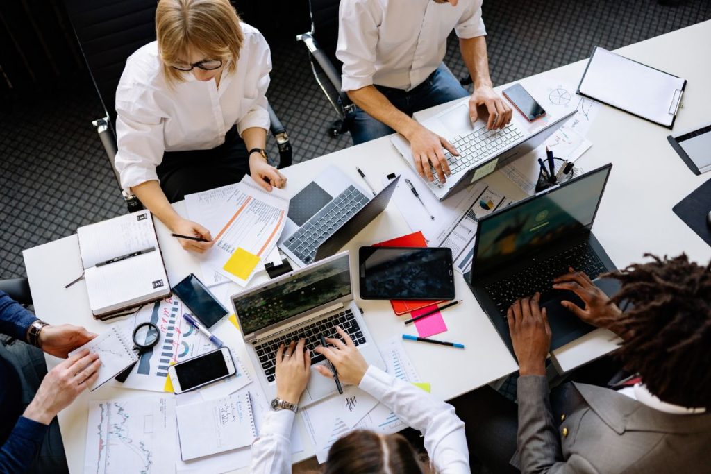 people working on offshoring to Poland project